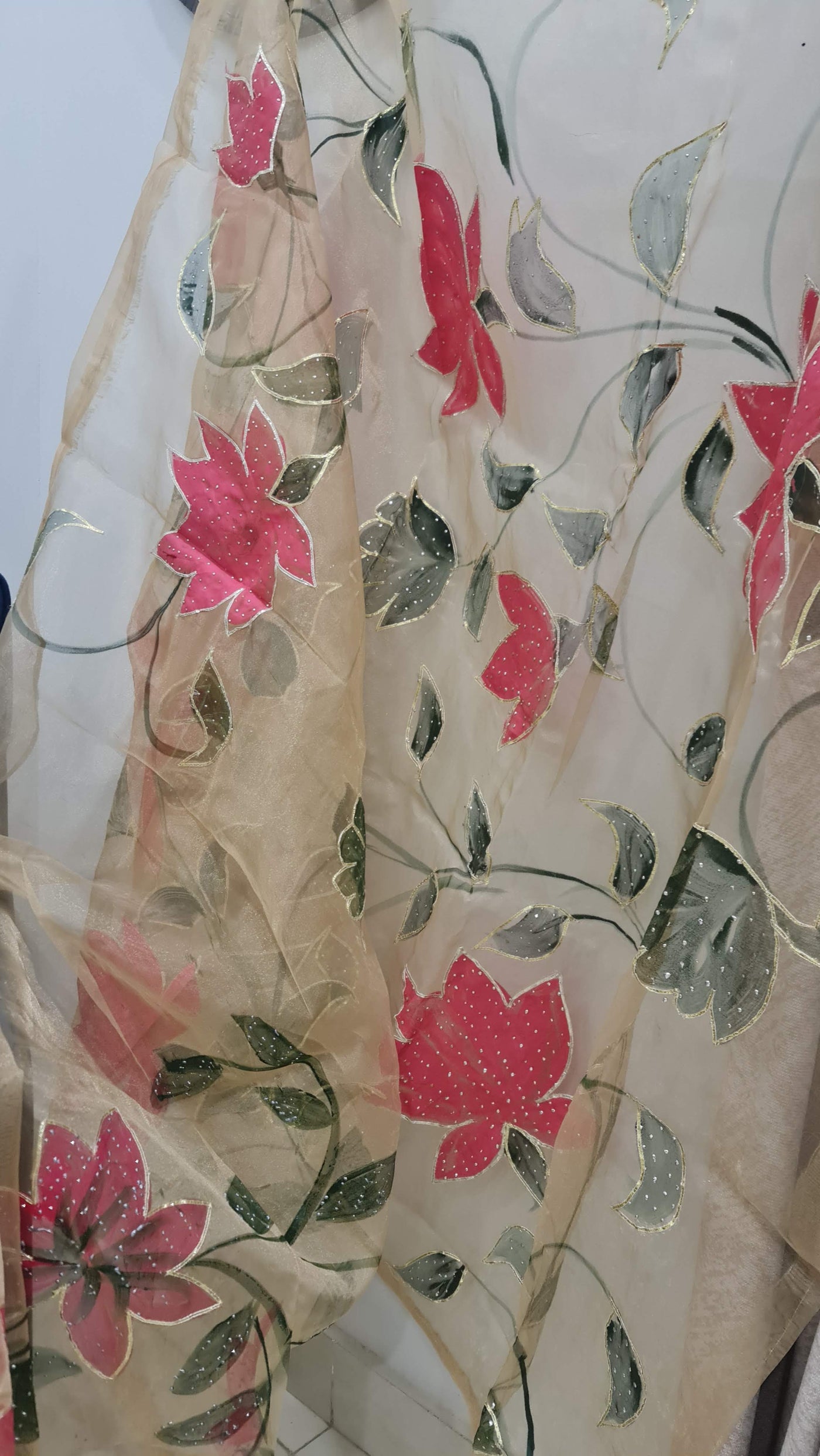 Hand Painted Organza Saree