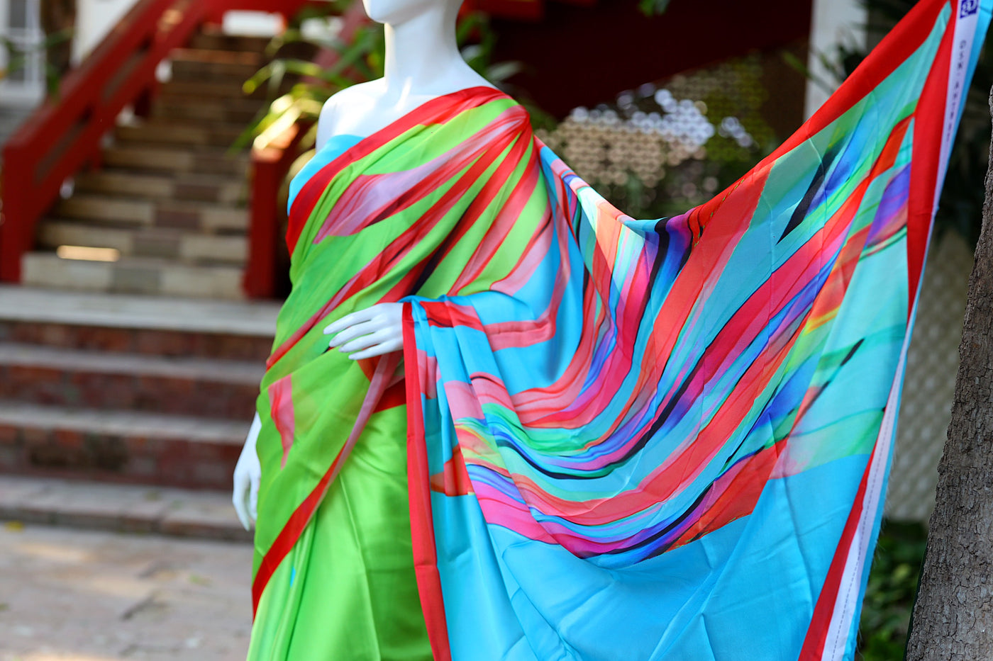 Neon Green Silk Saree